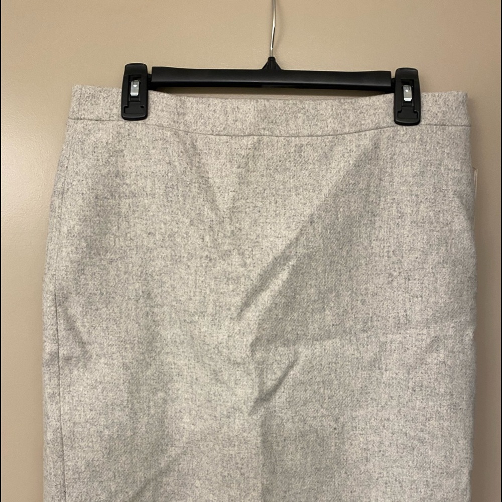 J Crew wool grey pencil skirt size 10